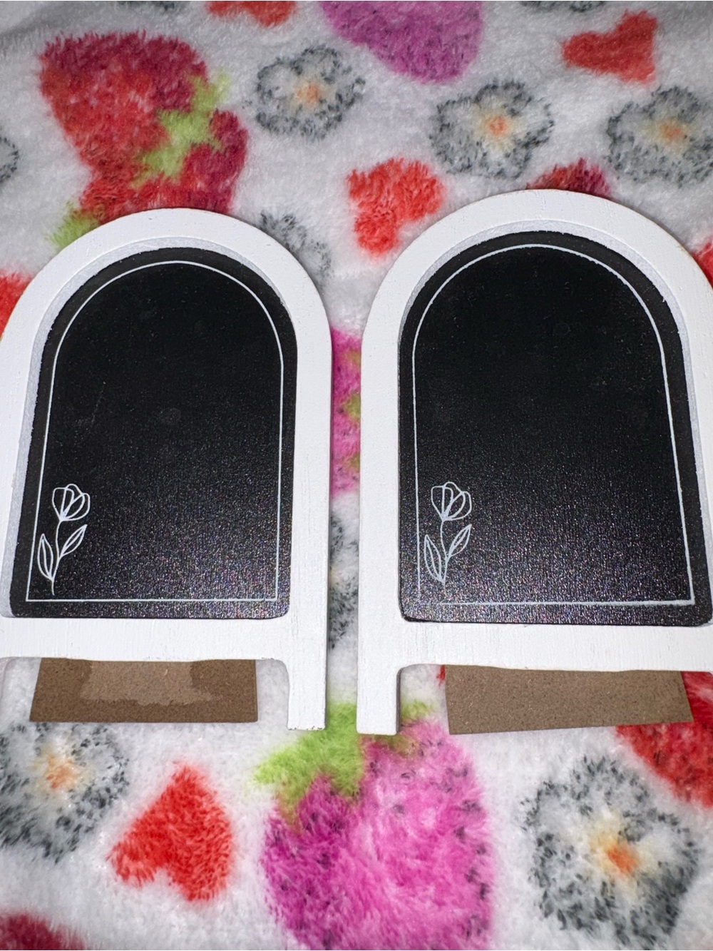 White & Black Arched Wall Chalkboard Plaque - Home Wall Decor